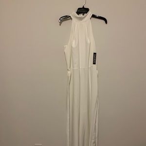 White Halter Pants Suit